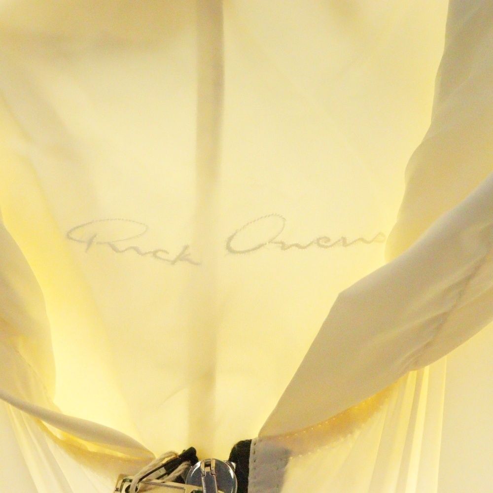 リックオウエンス ジップパーカー アイボリー Rick Owens (リックオウエンス) 22SS PETER HOODED CROPPED