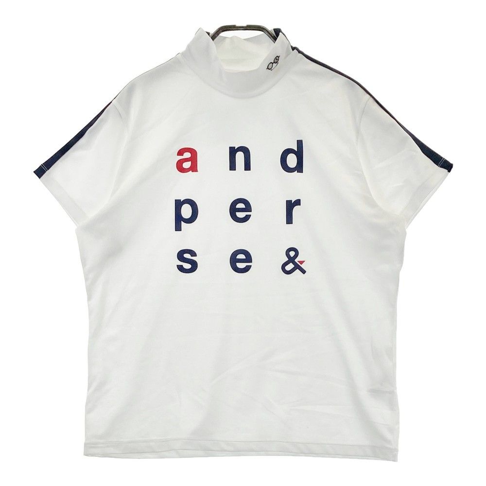 サイズ：LL AND PER SE アンパスィ  ハイネック半袖Tシャツ  ホワイト系 [240101289622]# ゴルフウェア レディース ストスト