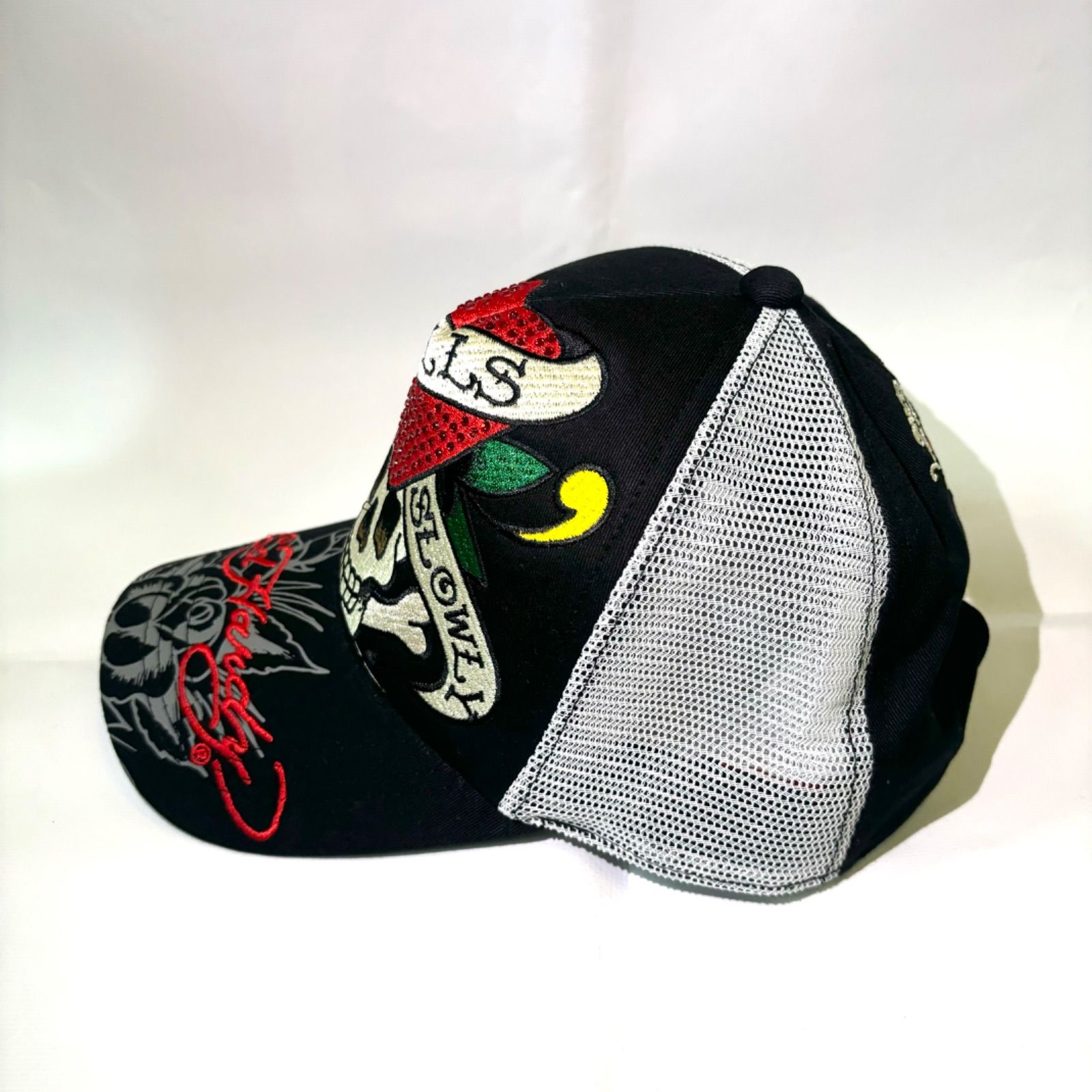 Ed Hardy　エドハーディー　ラインストーン　メッシュキャップ　スカル　骸骨 Ed Hardy（エドハーディー） ラインストーン メッシュキャップ