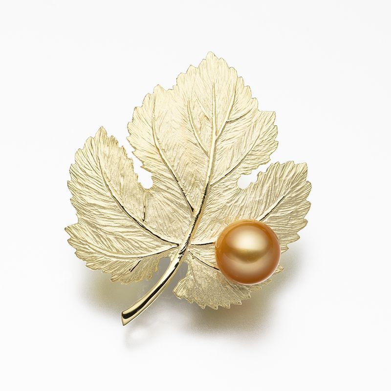 白蝶パールブローチ 金色 11.7mm 真珠 パール 冠婚葬祭 ギフト