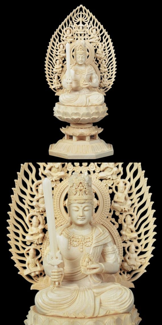 未使用品 高級天然木彫 仏像 虚空蔵菩薩仏像  精密 細工 仏教美術品  置物 虚空蔵菩薩 木彫り 仏像 座像 仏教美術 置物 フィギュア 虚空蔵