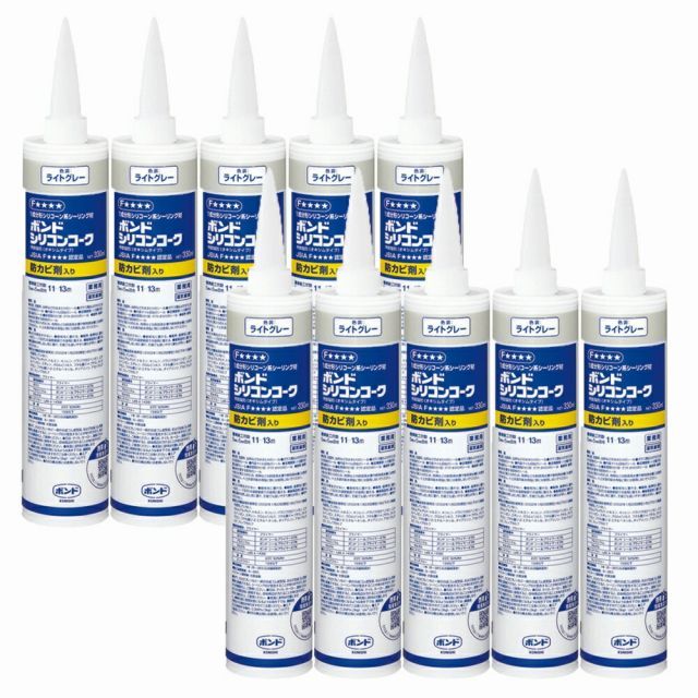 コニシ - ボンド シリコンコーク防カビ剤入り ライトグレー 330ml 10本入