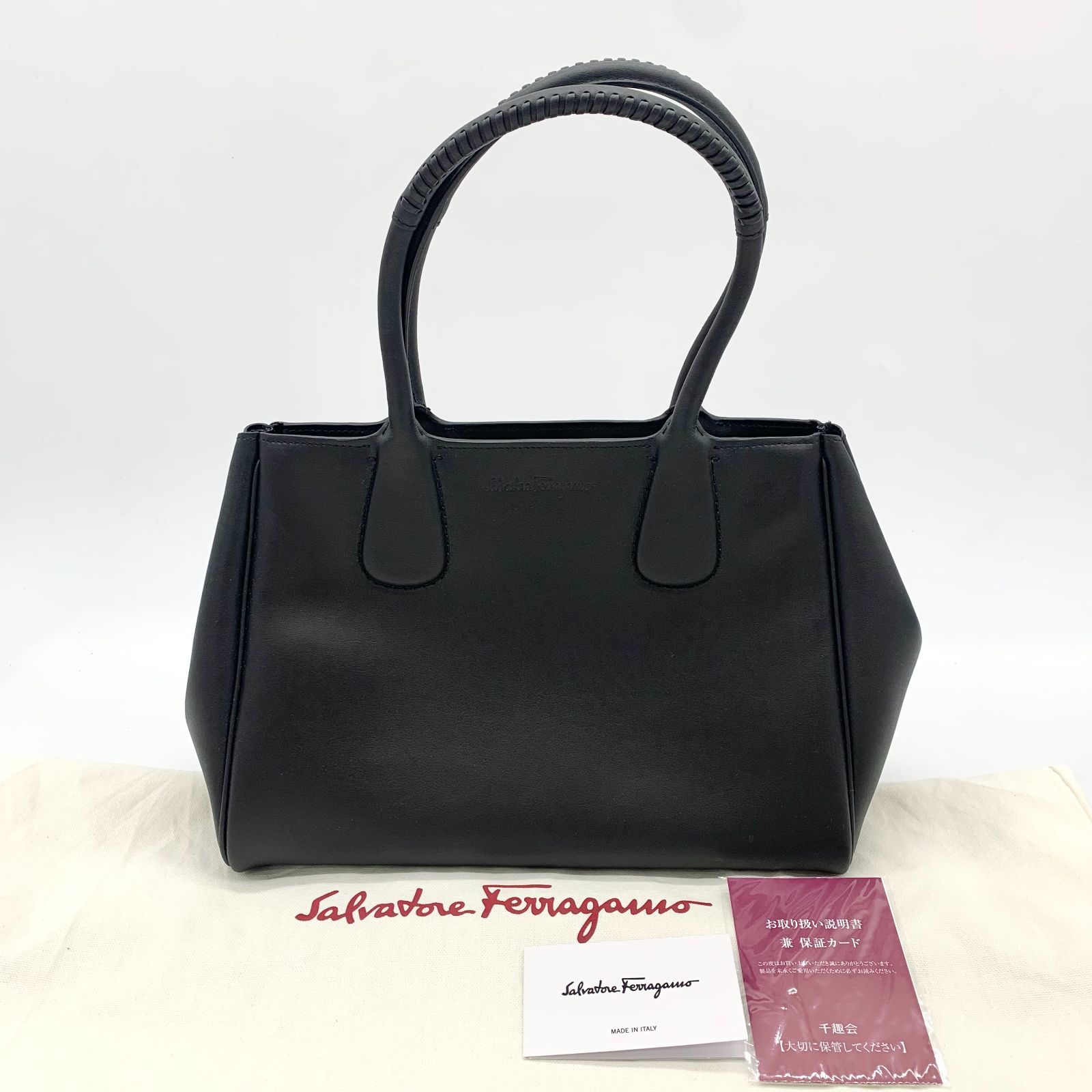 ▽Salvatore Ferragamo フェラガモ ノリータハンドバッグ ブラック 黒 