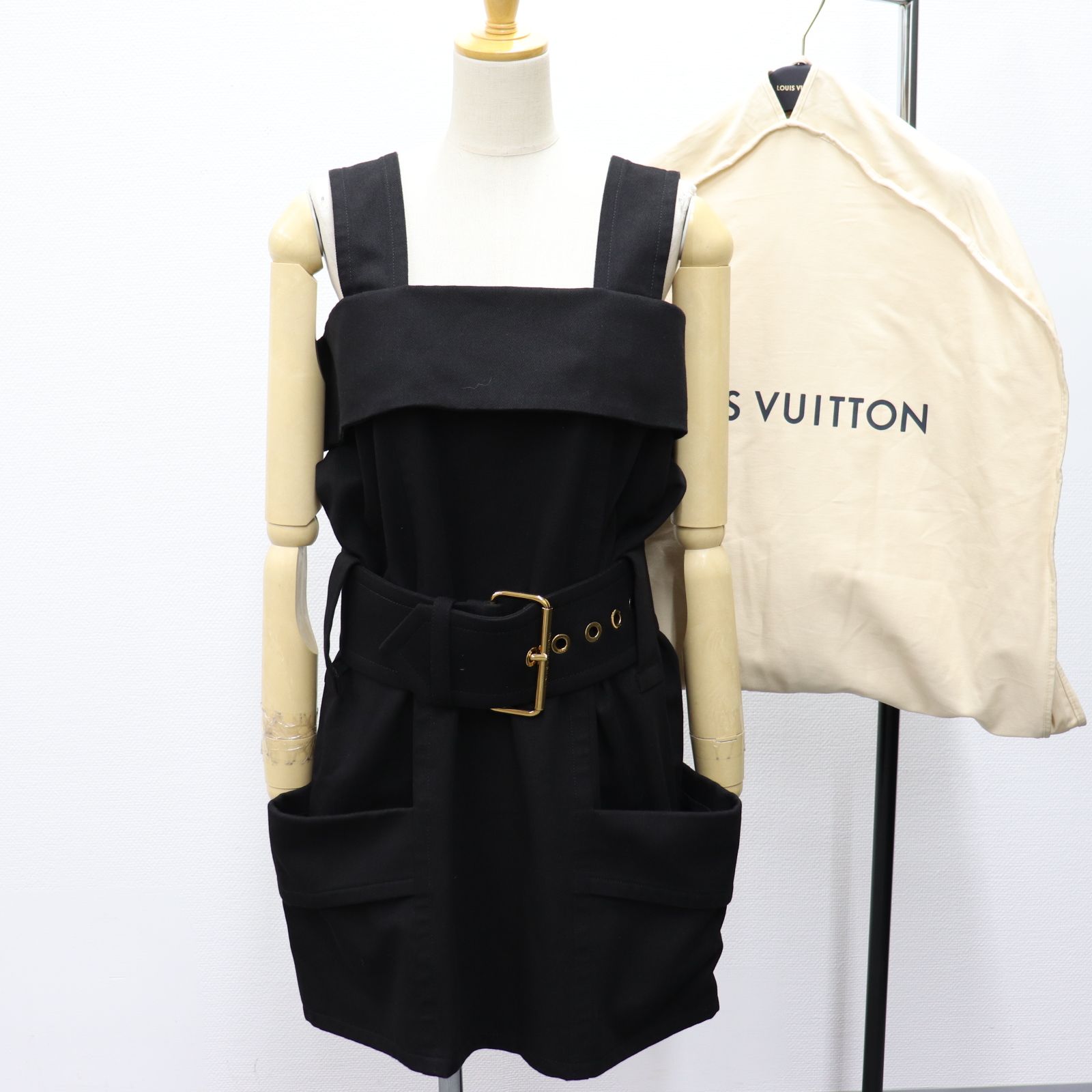 オーバーサイズベルトコットンドリルユーティリティドレスlouisvuitton