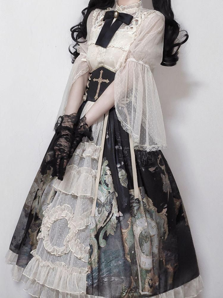 豪華姫系 可愛 レトロ風 オリジナル 洋服 ロリータ ワンピース 美しい刺繍