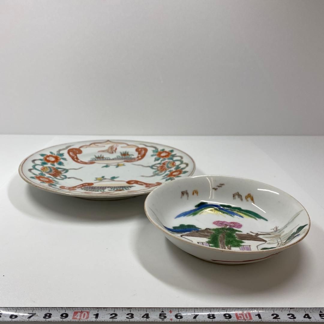 中国美術　十錦手中皿等2枚　直径14/21㎝　東Y6-1218④ 中国美術 十錦手中皿等2枚 直径14/21㎝ 東Y6-1218④ - メルカリ