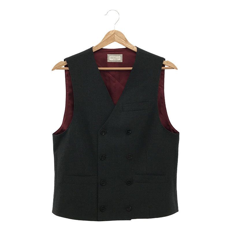 BRUNELLO CUCINELLI ブルネロクチネリ46 ダブルジレ ベスト BRUNELLO CUCINELLI / ブルネロクチネリ | ウール ダブルブレスト ジレ