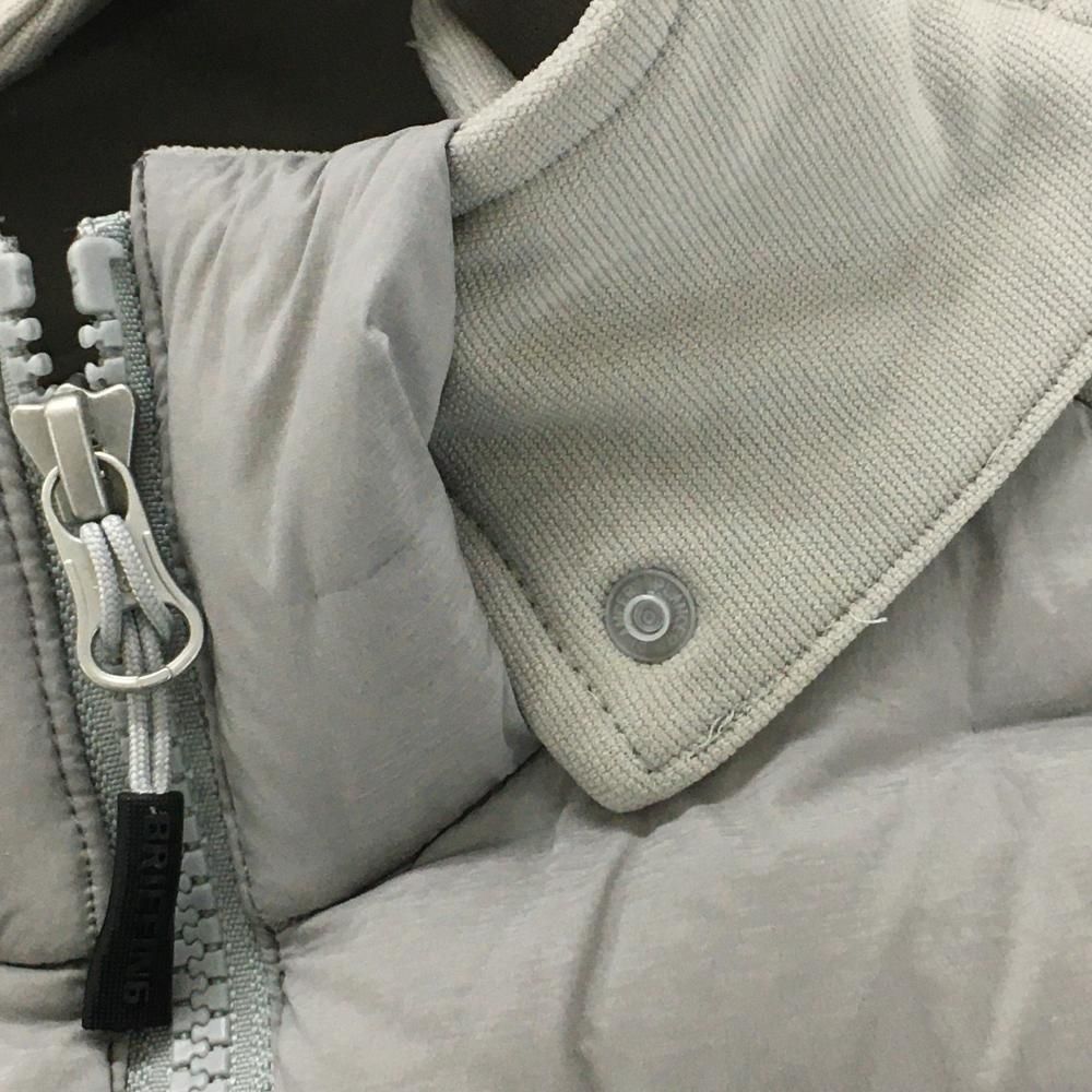 切替ダウンジャケット ライトグレー