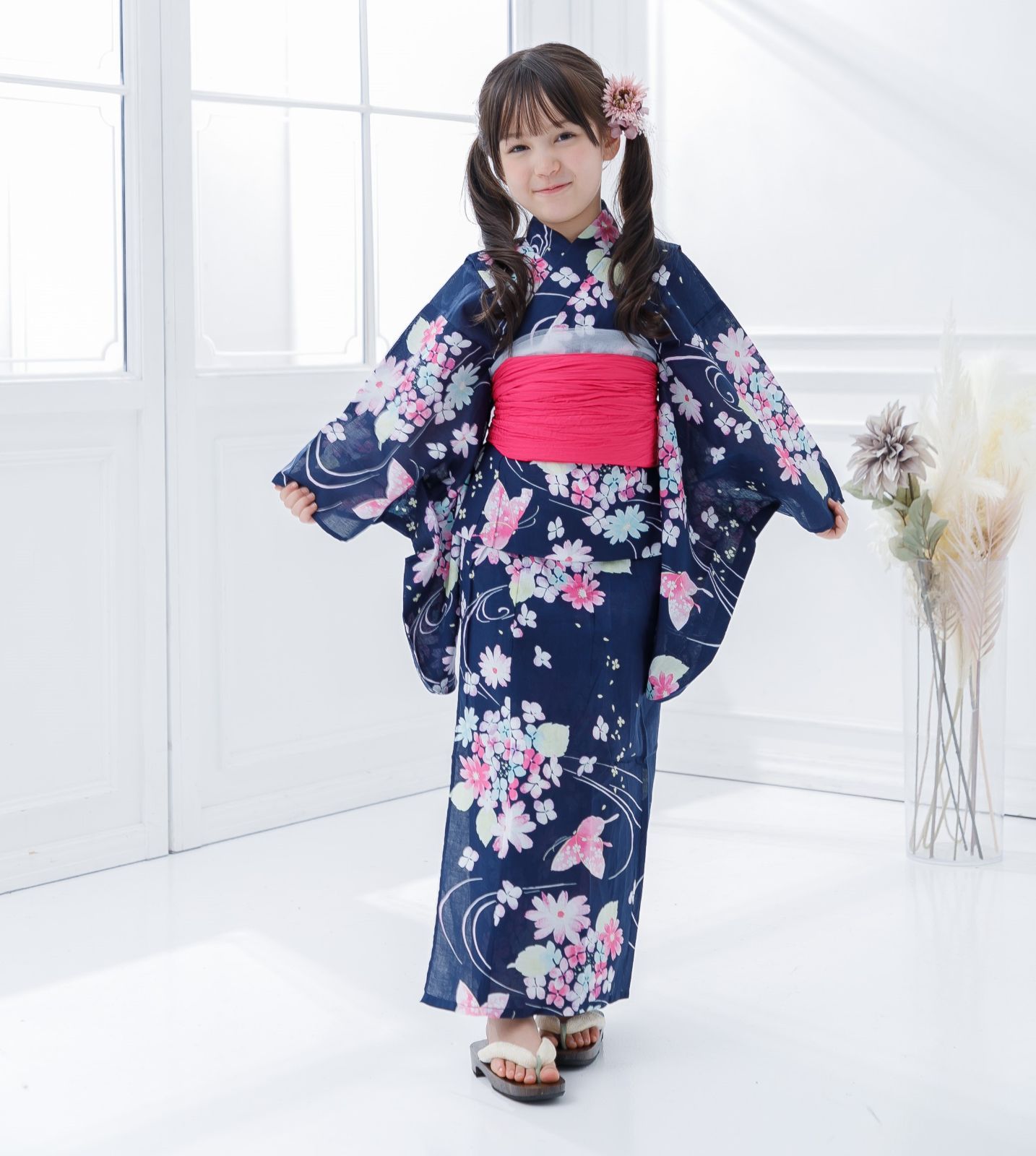 100％安い 浴衣セット セット ゆかた 浴衣 新品 キッズ 紺 かわいい 子ども 着物・浴衣・和小物