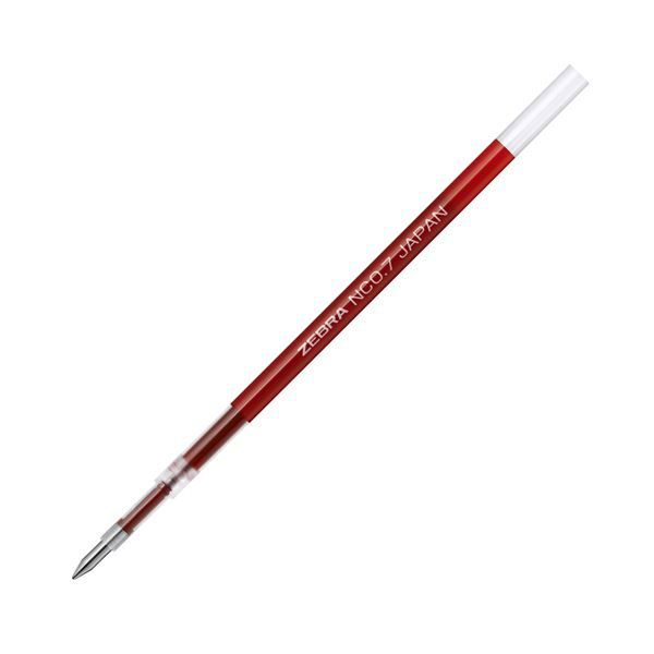 （まとめ）ゼブラ ボールペン替芯NC-0.7mm RNC7-R 赤 10本【×3