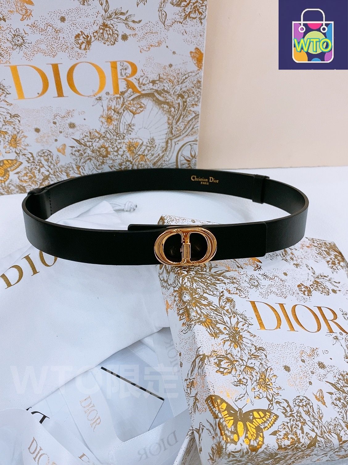 今日特価】Dior ディオール Montaigne CD ベルトバックル付き