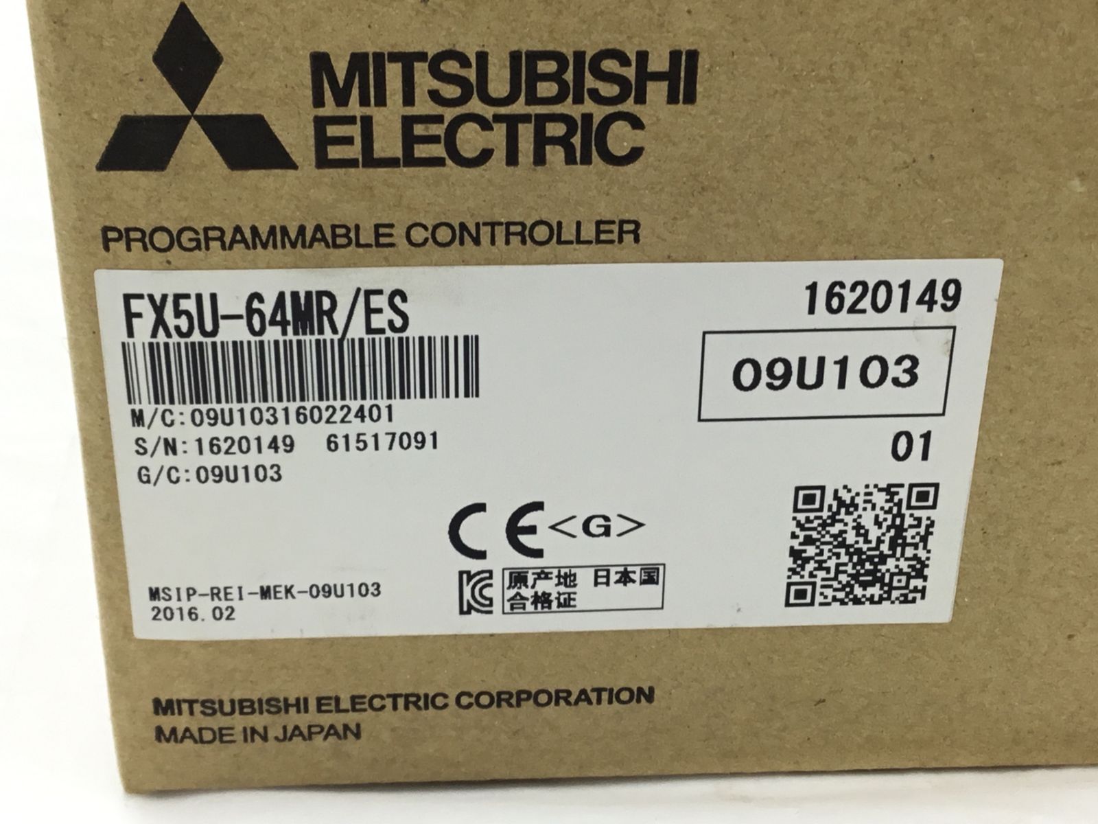 三菱電機 シーケンサ 32 IN 32 OUT リレー 内蔵基本ユニット AC 電源 FX5U-64MR ES ITAMISPGFBQC エコツール半田店 M02