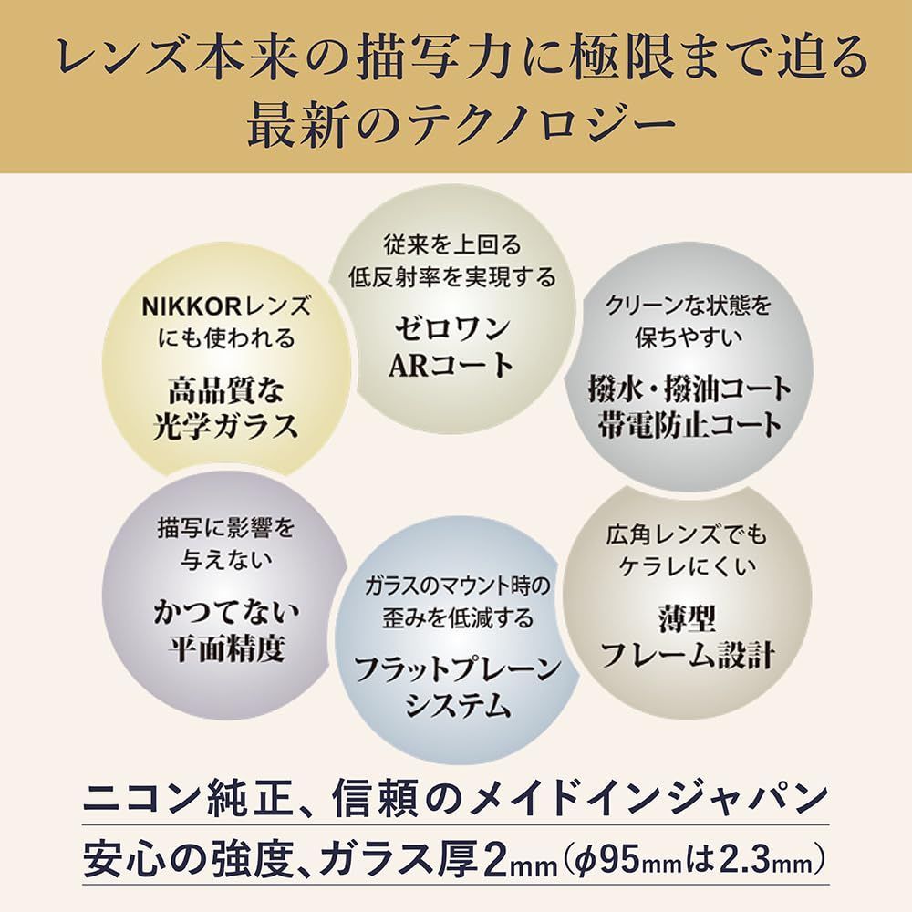  Nikon ニコン レンズ保護フィルター ARCREST II FILTER 77 mm ARII-PF 保護フィルター レンズフィルター本体