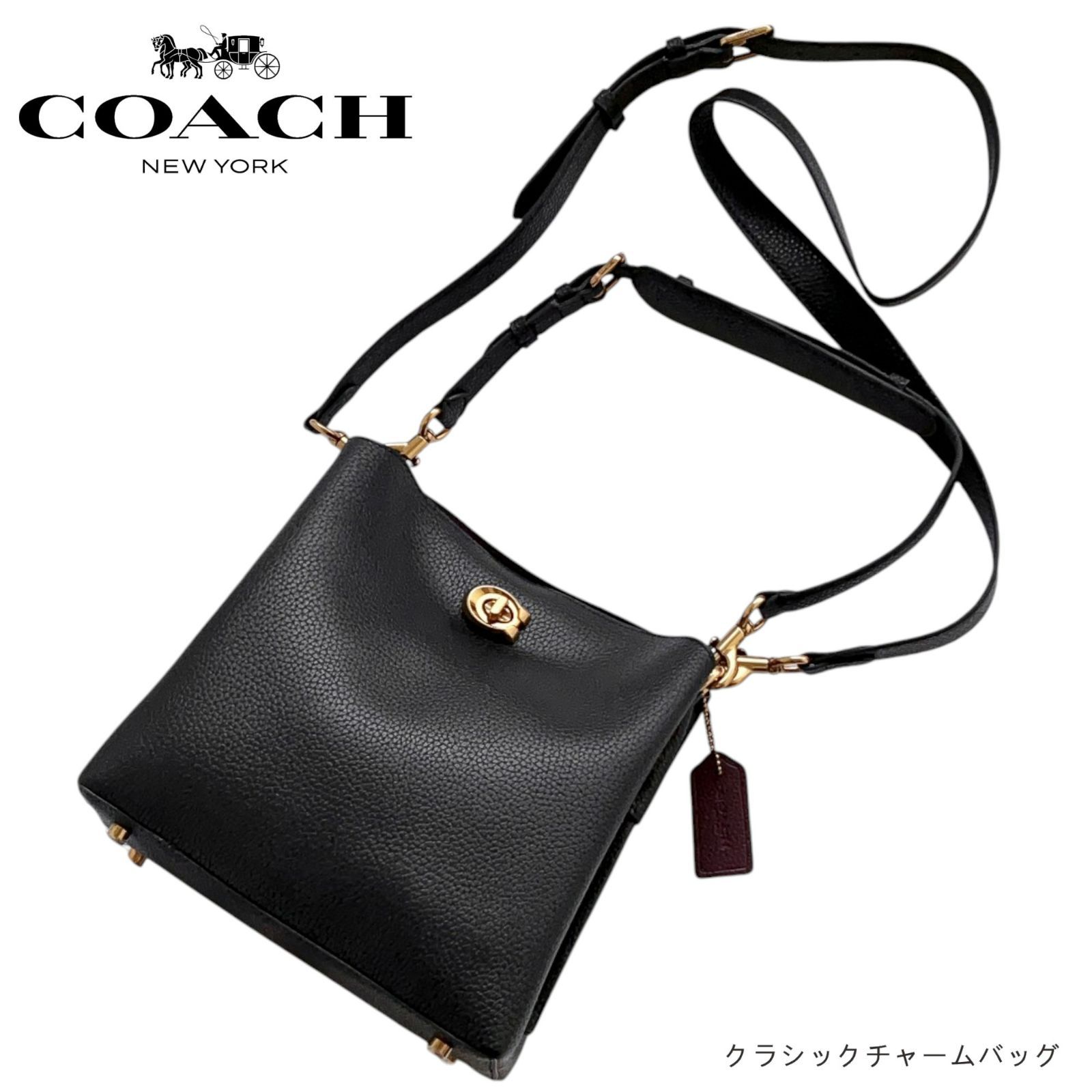 新作】COACH コーチ C3916 ウィロウ バケットバッグ 2WAY ショルダーバッグ レディース ハンドバッグ ブラック - メルカリ