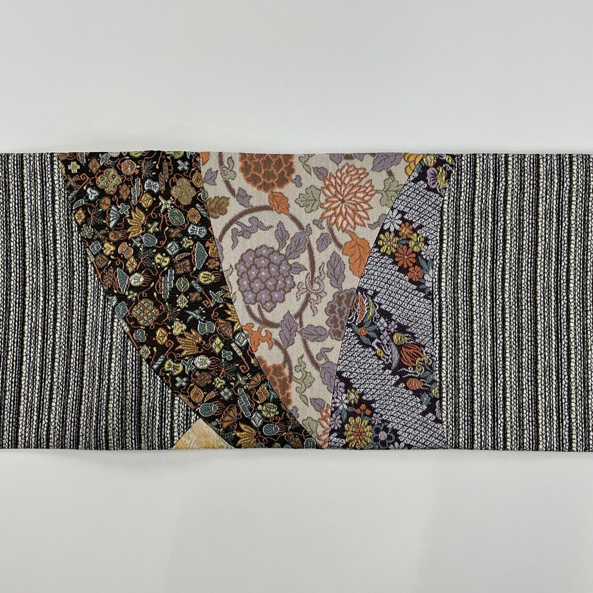 名古屋帯 美品 優品 宝尽くし 草花 赤茶 正絹 【中古】 名古屋帯 美品 優品