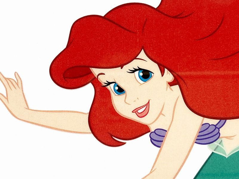 ディズニー セル画「リトルマーメイド/アリエル」展示用フック付