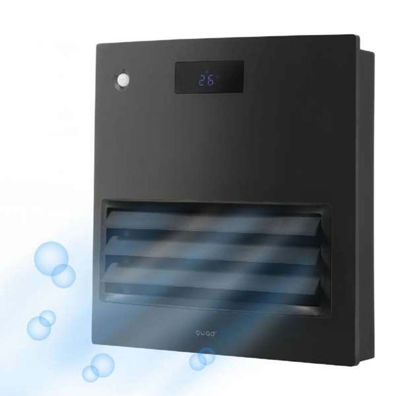 メーカー QUADS クワッズ 自動ルーバー機能付加湿大風量セラミックヒーターMOVING HEAT MOIST ブラック QS512-BK