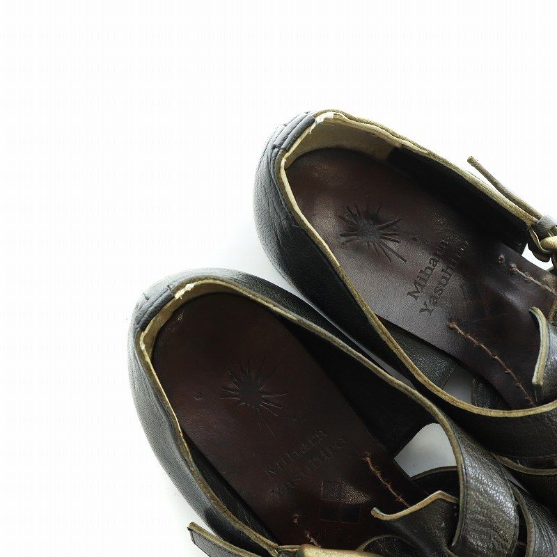 【美品】ミハラヤスヒロ 24.5 ローファー 革靴 スタッズ フリンジ 美品】ミハラヤスヒロ 24.5 ローファー 革靴 スタッズ フリンジ