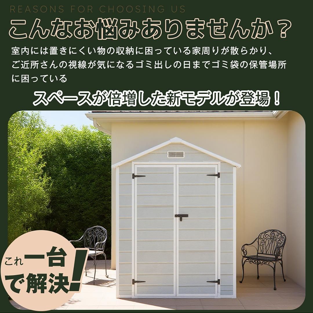屋外 倉庫 小型 物置 木製 室外収納庫 庭 屋外倉庫 園芸用品 ガーデニング 収納 おしゃれ 収納庫 物置収納庫 両開き 扉付き 今が安い❣  樹脂製物置 屋外 大型 倉庫 大型物置 戸外収納庫 物置 防水/耐侯 収納可能 ガーデン/庭/田畑/農場 頑丈 大容量 窓付き おしゃれ ..., image size:1080x1080