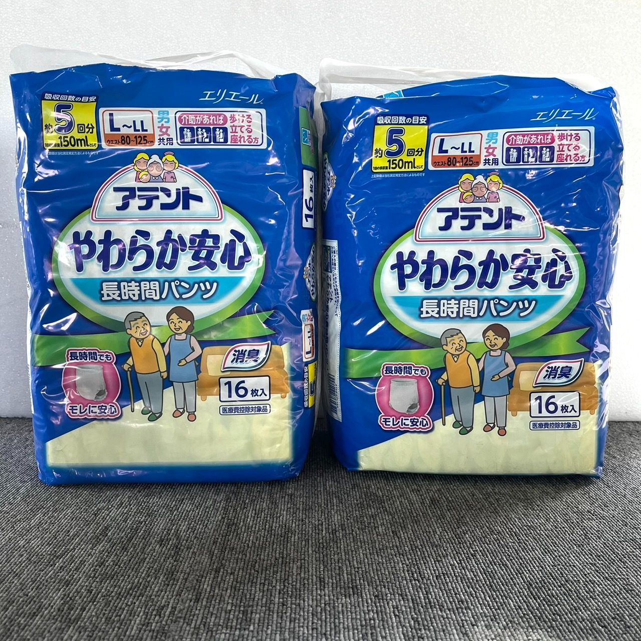 アテント やわらか安心長時間パンツ Ｌ～ＬＬ 16枚×2個セット 男女共用