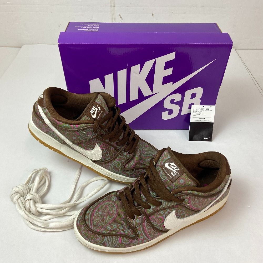 中古】04w1091∞※ NIKE SB DUNK LOW PRO PREMIUM ナイキ SB ダンク ロー プロ プレミアム ブラウンペイズリー  DH7534-200 カカオ ワオ/サミット ホワイト-ラフ グリーン 28cm スニーカー 【八王子店】 - メルカリ