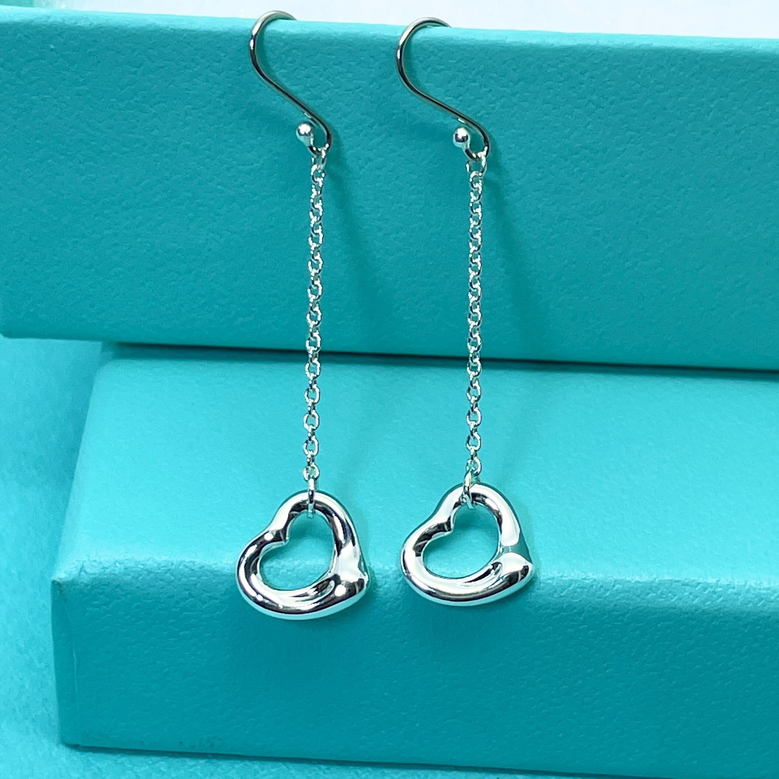 ティファニー オープンハートピアス Pt950 Elsa Peretti （新品仕上げ