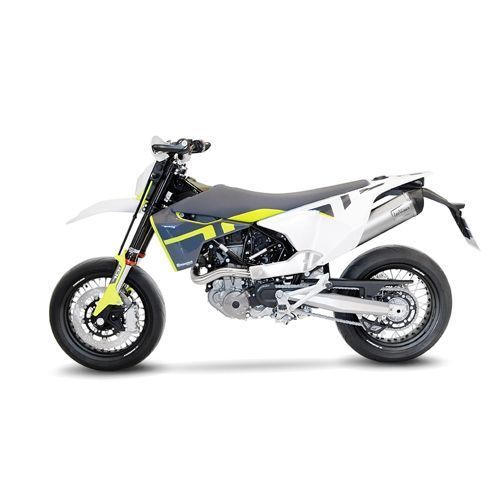 LEOVINCE LV ONE EVO HUSQVARNA 701 Supermoto/enduro/lr 21-22 Ref:14367ek Stainless Steel&carbon 認証マフラー 銀 Homologated