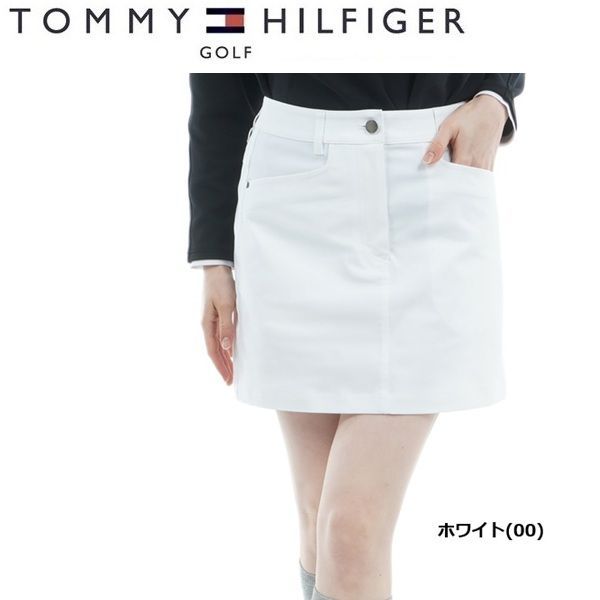 トミーヒルフィガー ゴルフレディース プリーツスカート TOMMY HILFIGER THLA567 秋冬モデル ホワイト 00