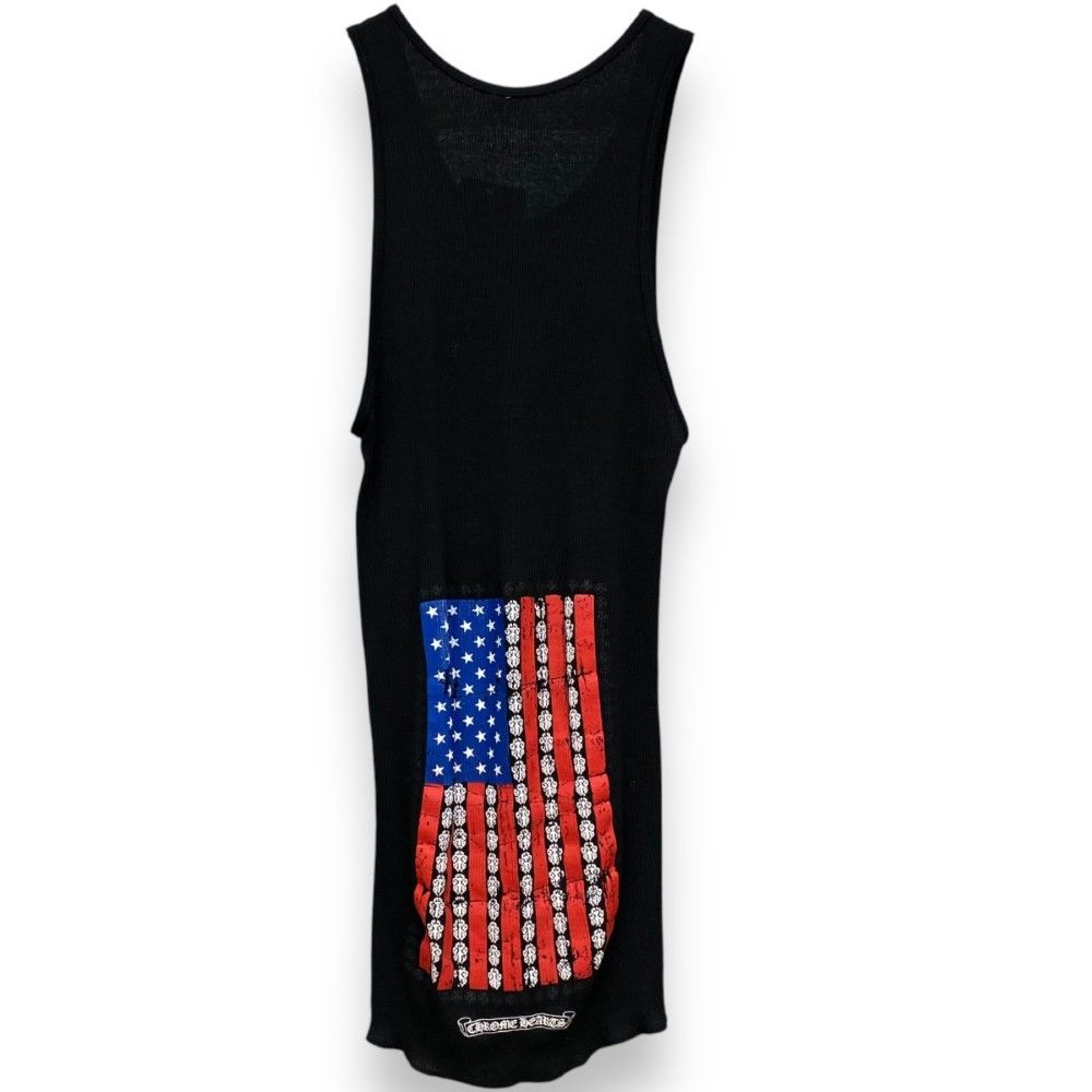 超美品CHROME HEARTS アメリカ国旗タンクトップ CHROME HEARTS AMERICAN FLAG TANK TOP タンクトップ Lサイズ
