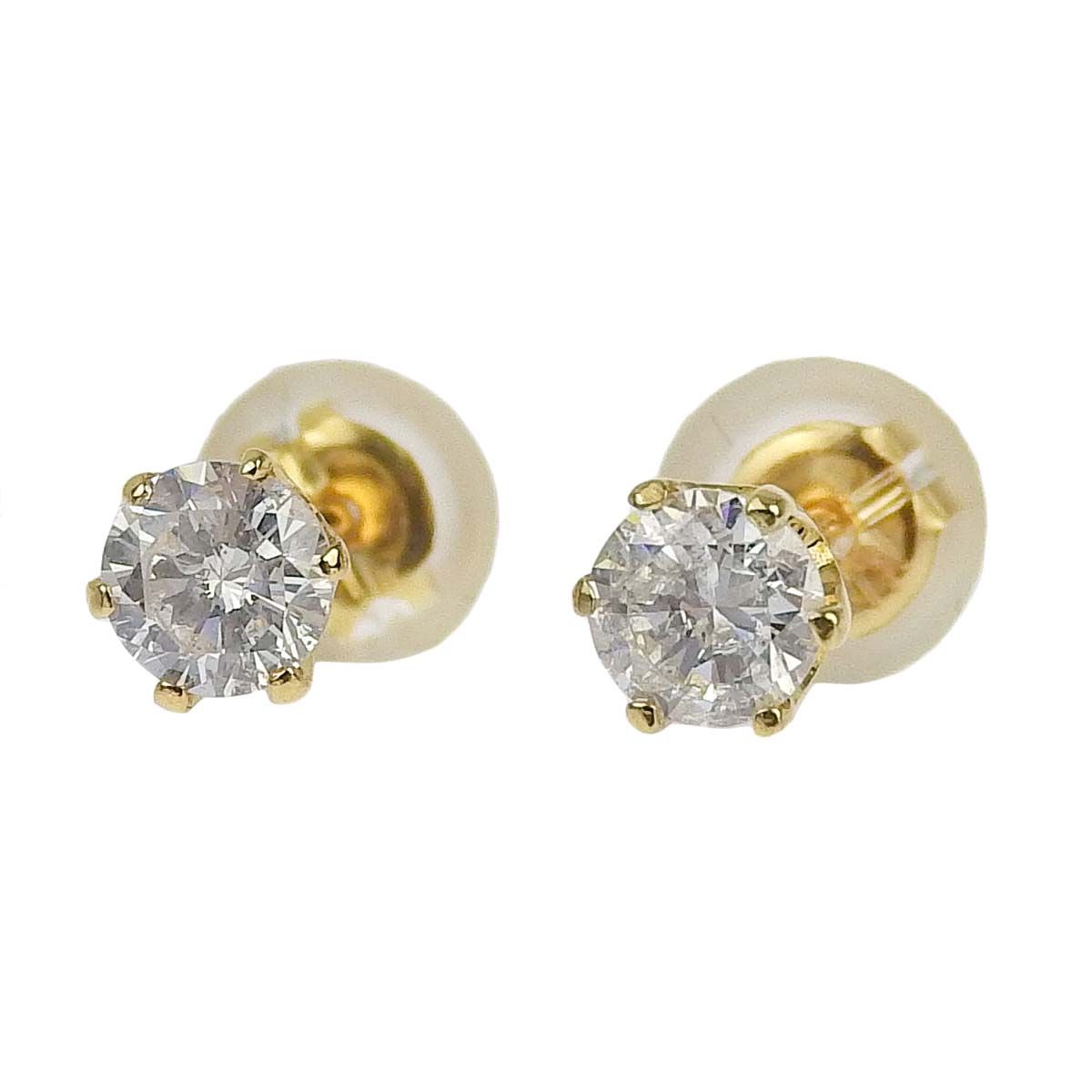 K18YG ダイヤモンド　0.25 ピアス　一粒 K18YG イエローゴールド ダイヤモンド0.25ct 0.25ct ピアス 一粒
