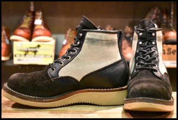 7.5D VIBERG ヴァイバー BOBCAT ボブキャット ブラックラフアウト×キャンバス ビブラム2021 ヴァイバーグ ブーツ HOPESMORE FE035