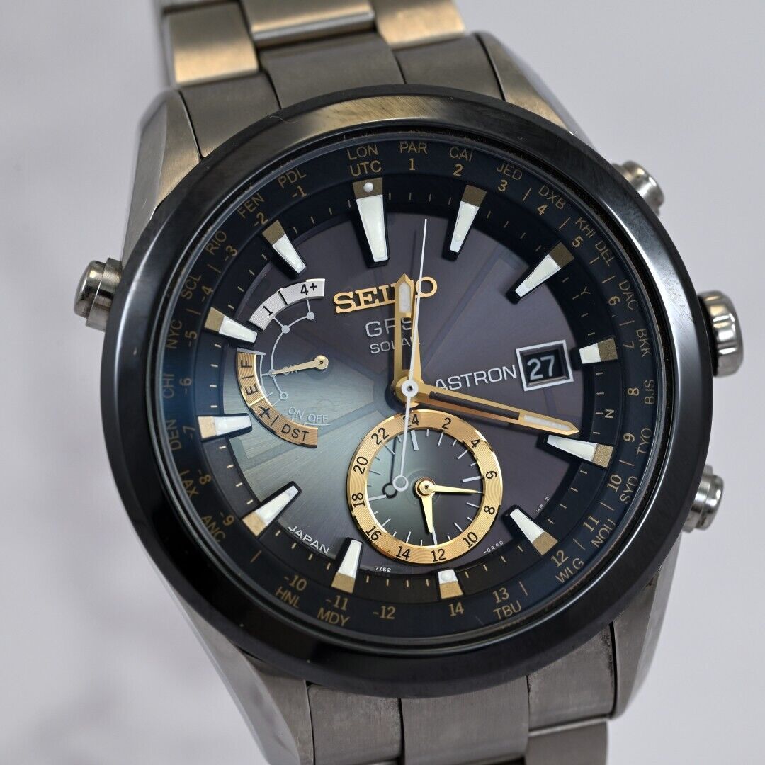 SEIKOセイコー アストロン ASTRON SBXA003 GPS ソーラー チタンTitanium watch 黒文字盤  Ref.7X52-0AA0 - メルカリ