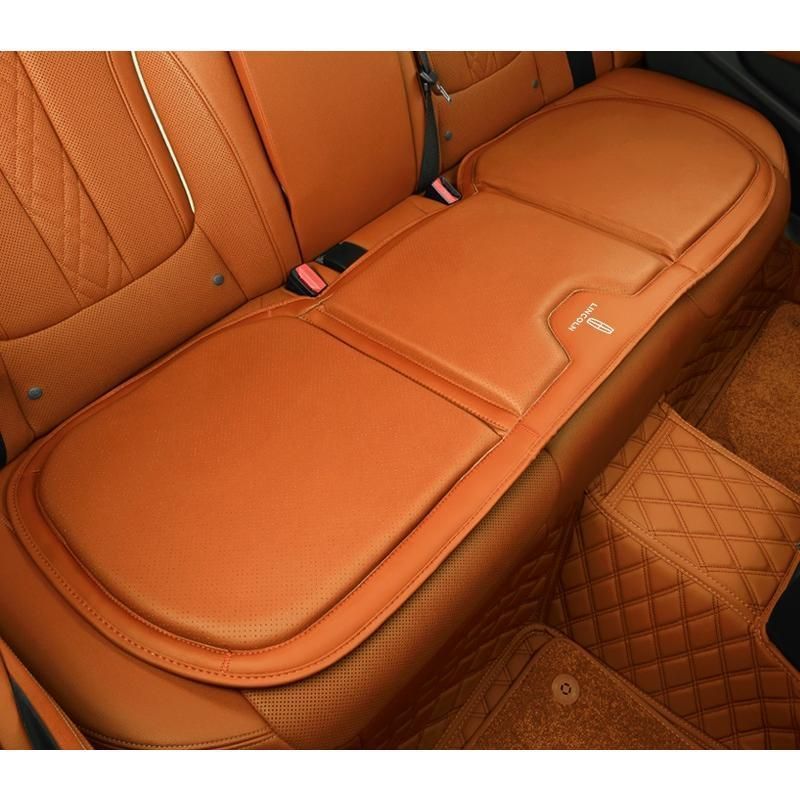◆リンカーン Lincoln◆オレンジ◆シートクッション カーシートカバー 座布団2点 車の後席1点 座席クッション 車用シート保護 滑り止め ナッパレザー 672
