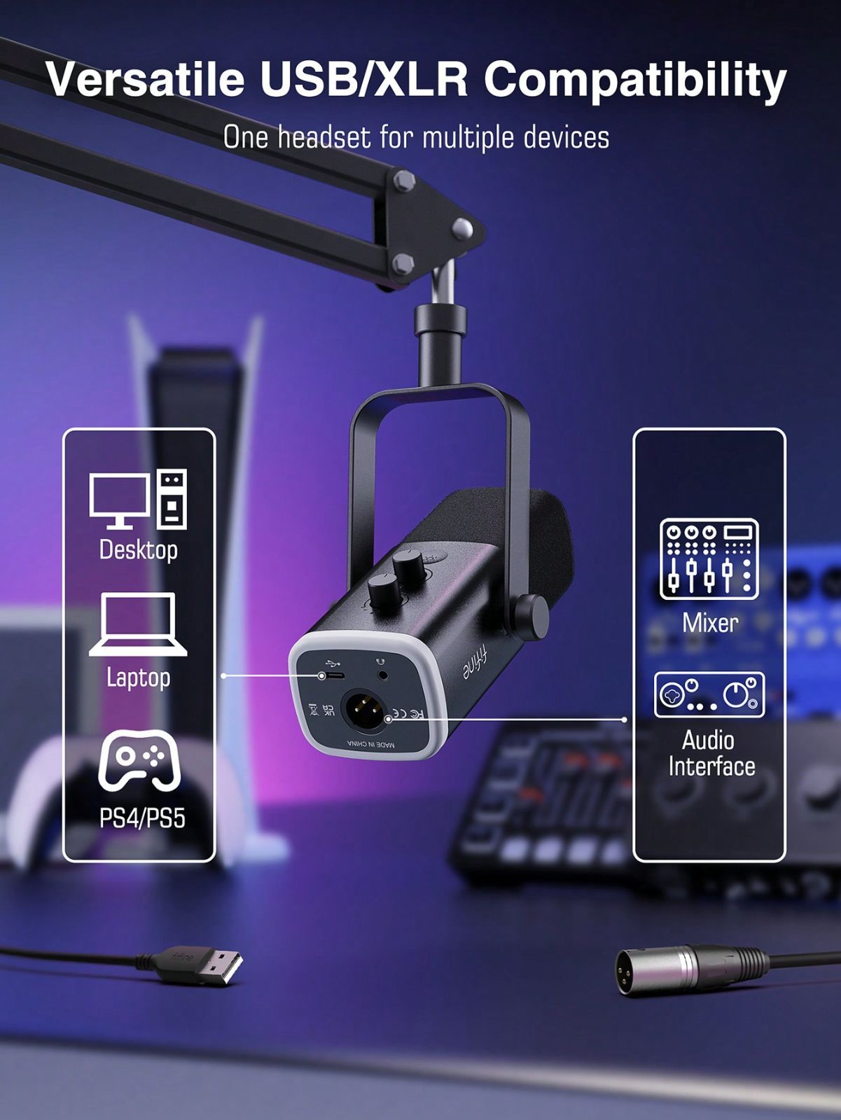 USB XLRダイナミックマイクキット