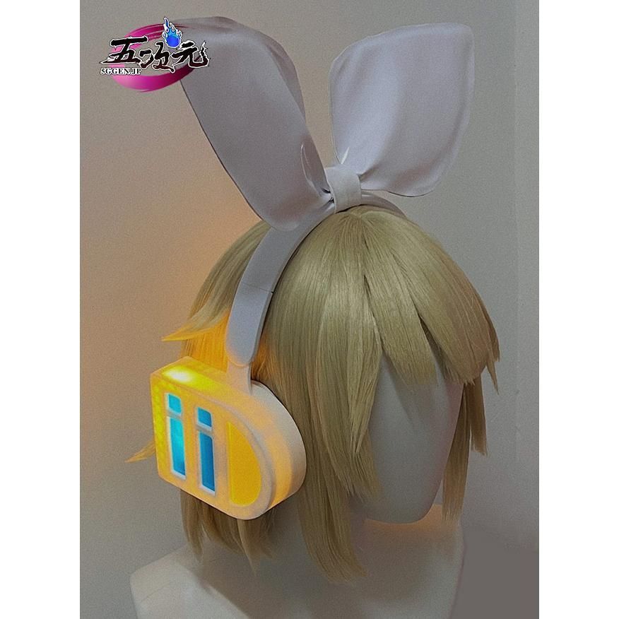 iCOS 巡音ルカ コスプレ衣装ウィッグ、ヘッドホン付き ICOS ボーカロイド 巡音ルカ コスチューム 通常V コスプレ衣装