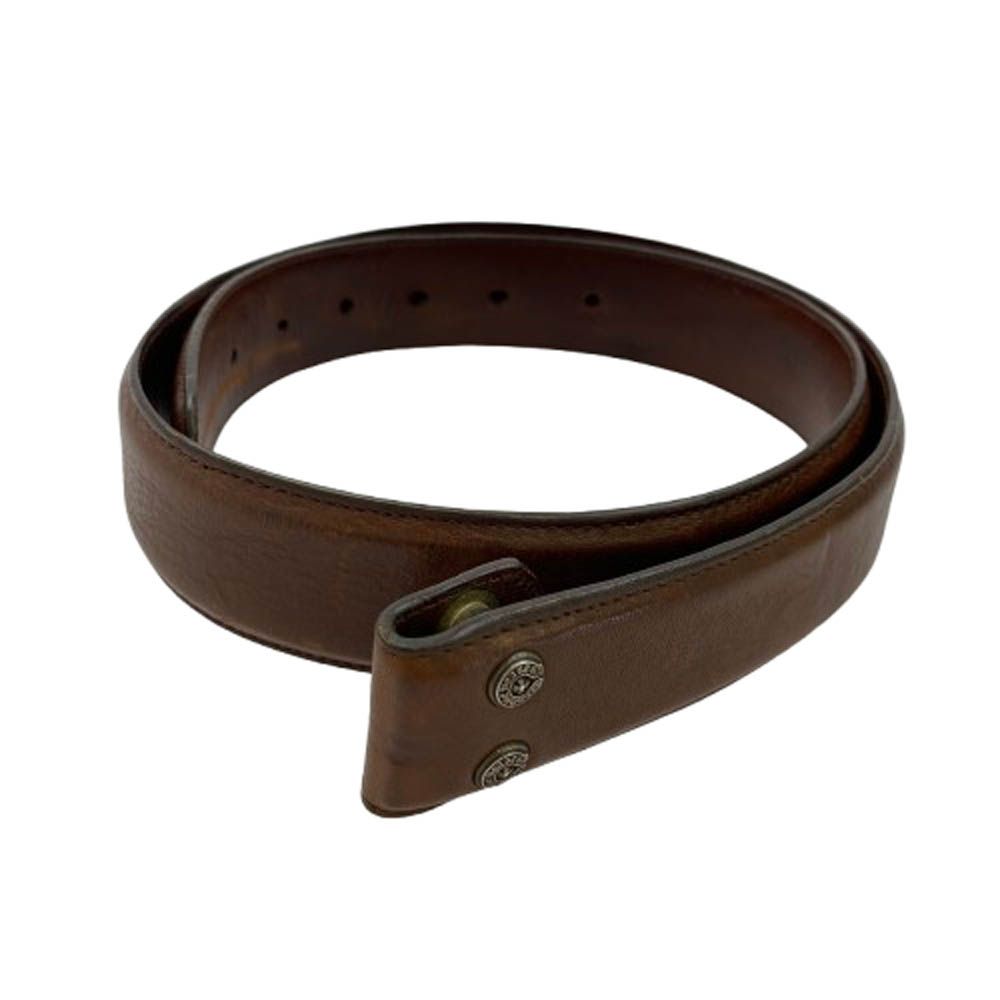クロムハーツ 1.5 スクロールレーベルレザーベルトCHROME HEARTS Chrome Hearts - クロムハーツ 1.5 STRAP/1.5inchスクロール