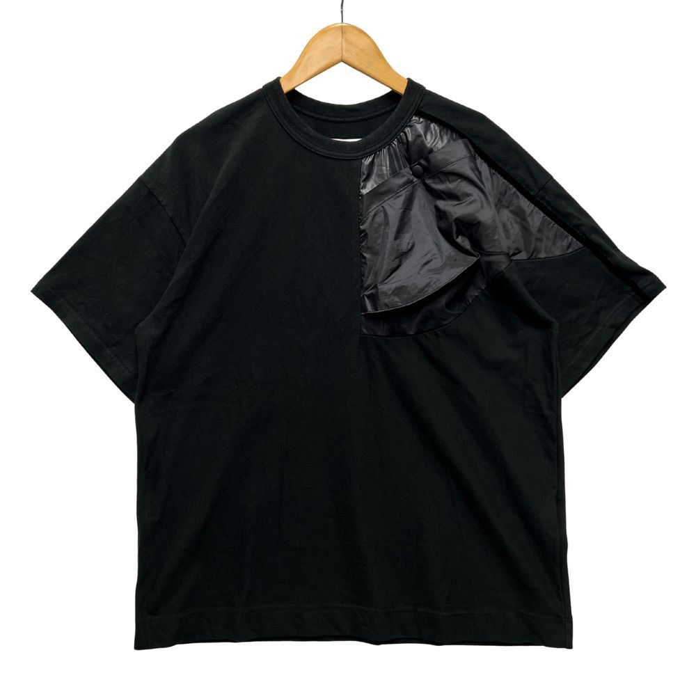 YOSHIO KUBO ヨシオクボ 品番 YKF23105 切り替えしデザイン  半袖Ｔシャツ ブラック サイズ2 正規品 / 52438