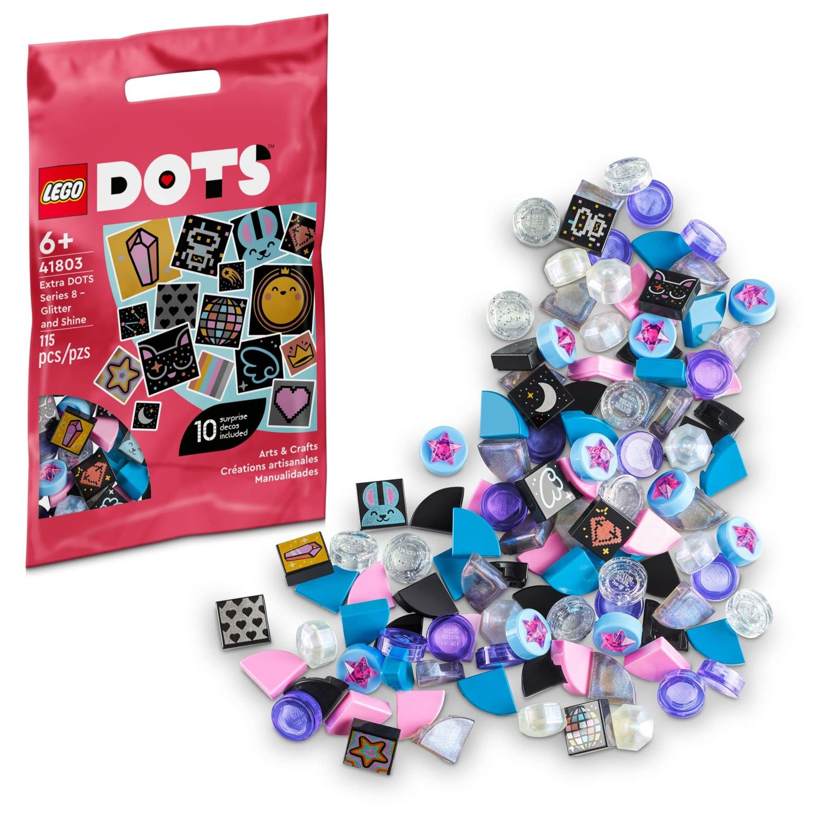 正規品，SALE LEGO DOTS Extra DOTSシリーズ8 – グリッターとシャイン 41803 ブレスレット用タイルセット メッセージボード 部屋装飾 バッグタグ キッズアートu0026クラフトキット その他