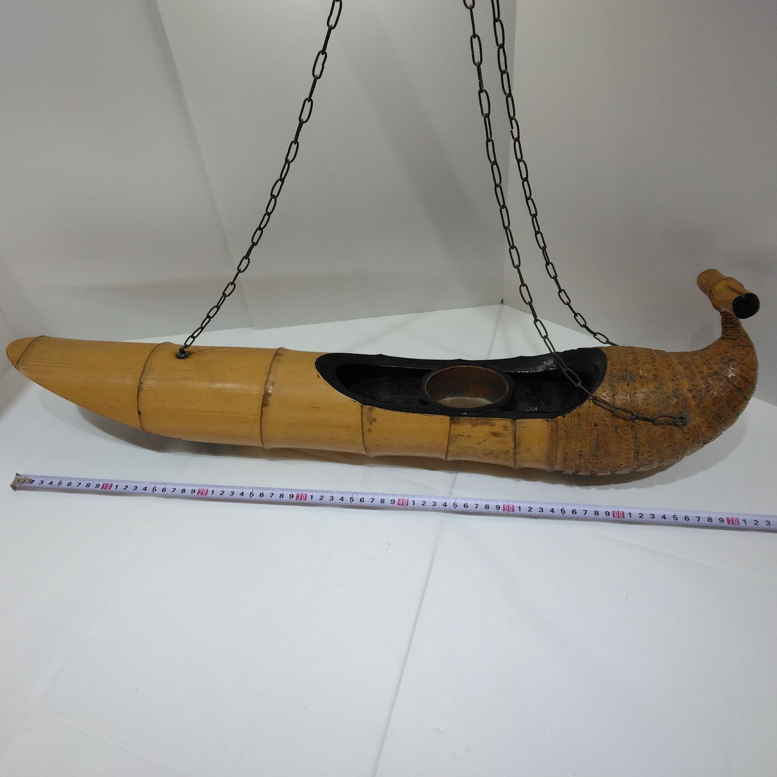 竹 花器 吊り舟