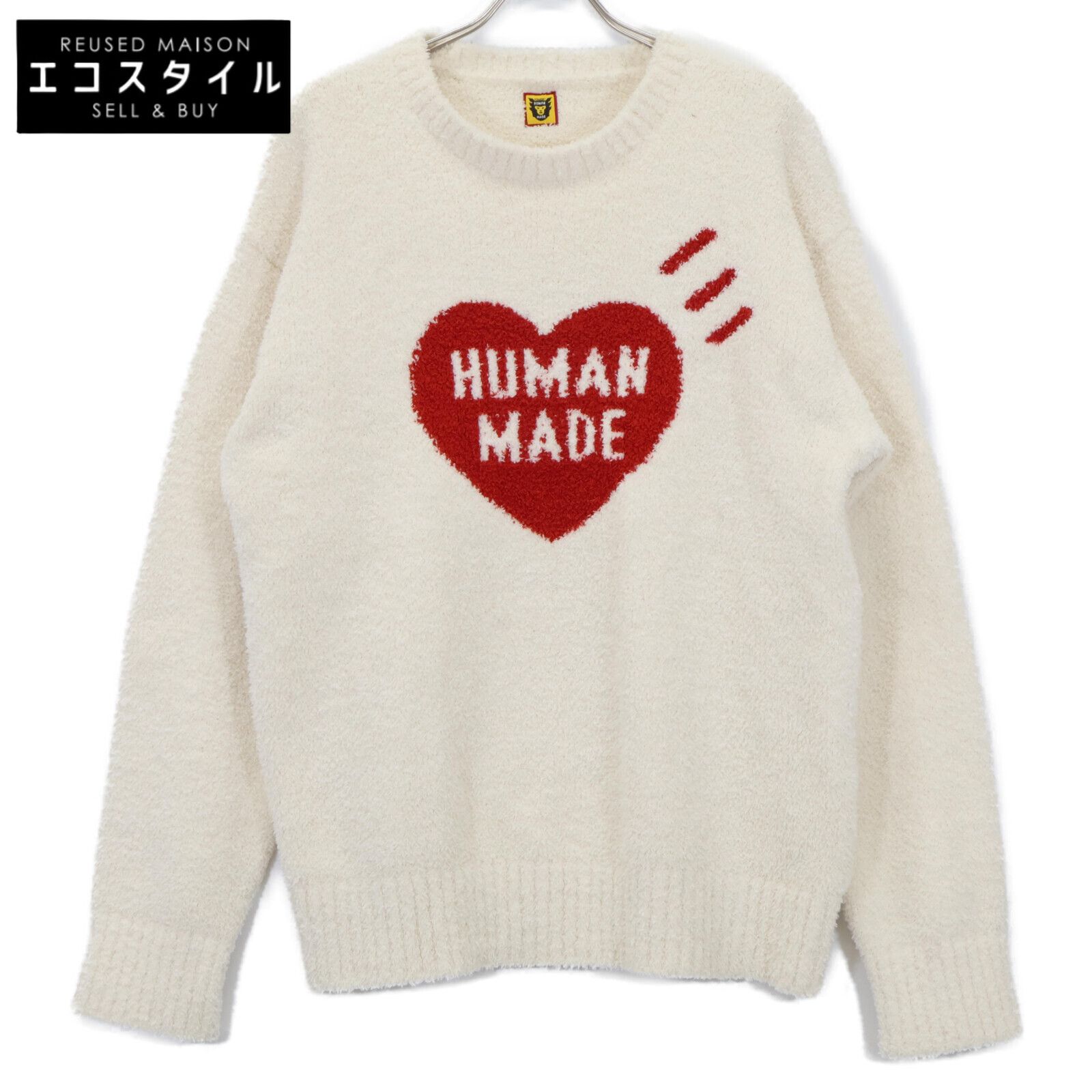 HUMAN MADE ヒューマンメイド ハートロゴ フリース ニット XL HUMAN MADE ヒューマンメイド ハートロゴ フリース ニット XL