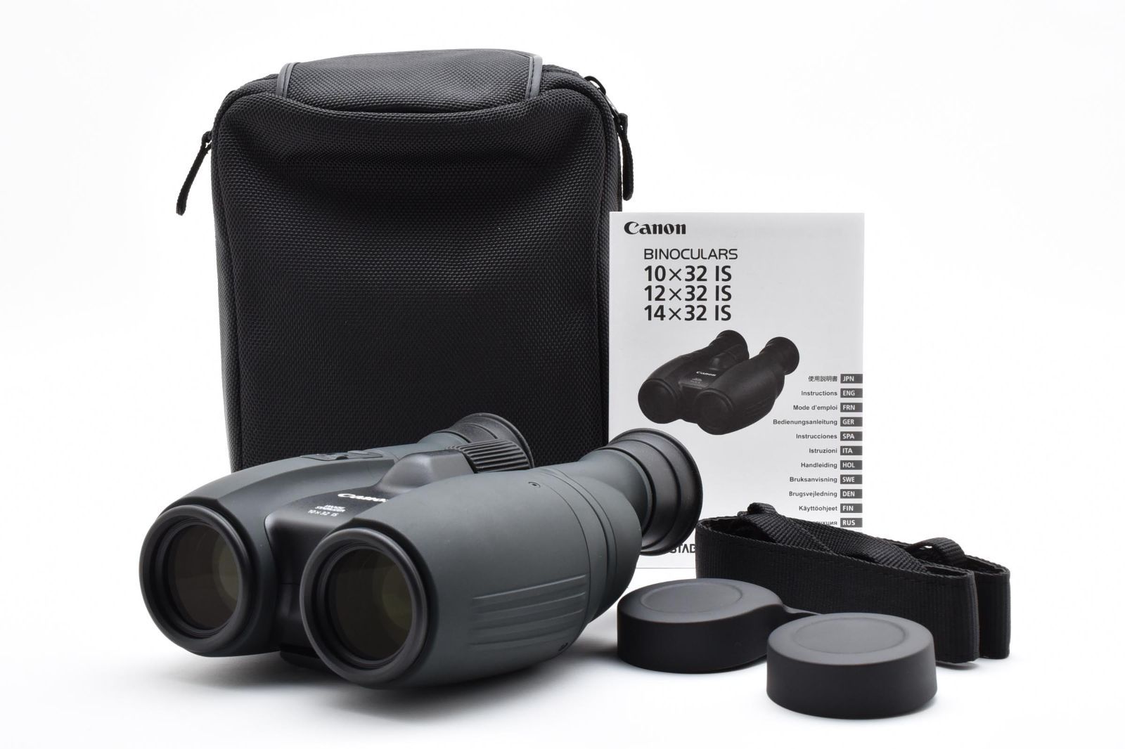 Canon 10x32 IS 双眼鏡 手ブレ補正機能付き イメージスタビライザー ケース ストラップ付 光学良好 動作 済 コンサート 野鳥観察 キヤノン 10倍