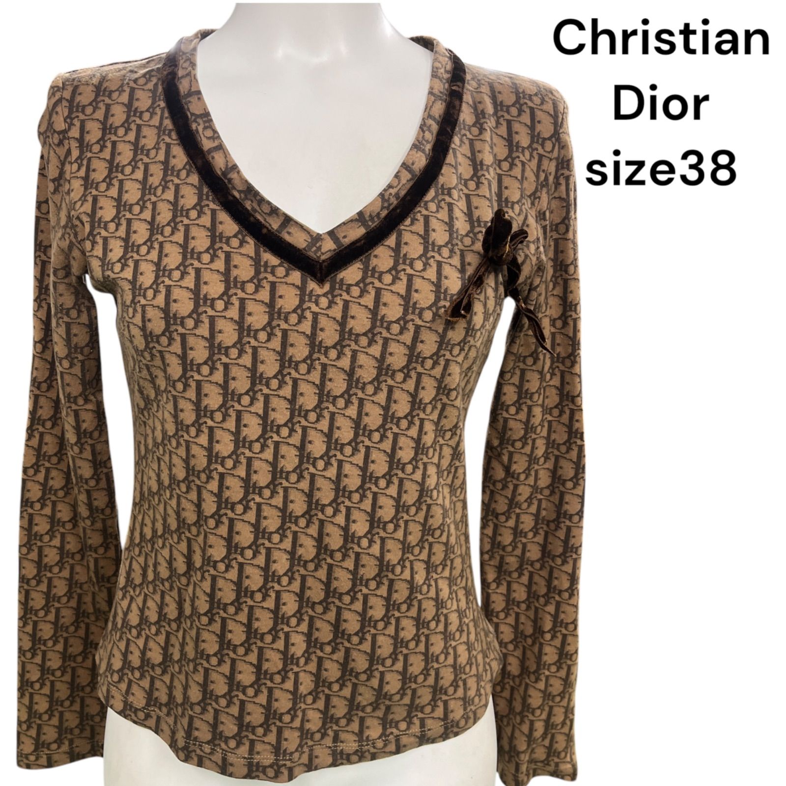 ○ クリスチャンディオール Christian Dior トロッター柄 ロンT