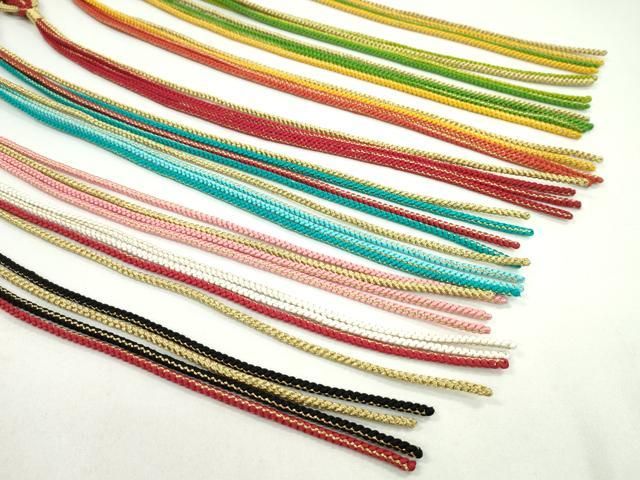 和装小物 振袖用飾り付き帯締め１０本セット