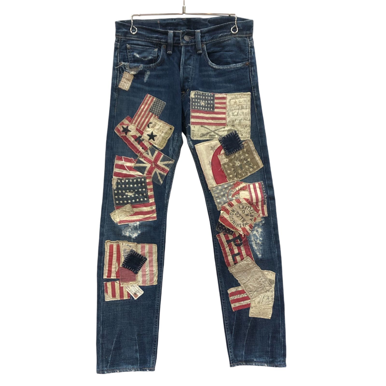 DENIM&SUPPLY RALPH LAUREN : ヴィンテージ加工 DENIM&SUPPLY ラルフローレン ビンテージ加工 パッチワーク