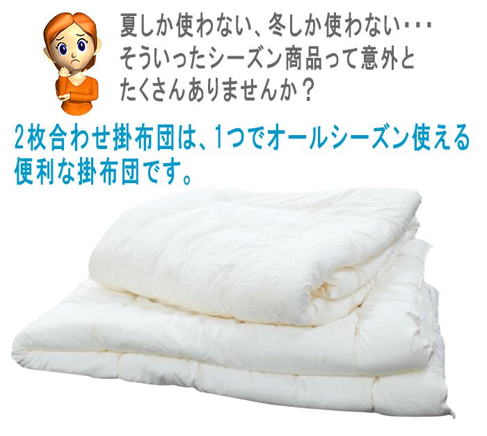 掛け布団 クイーン 2枚合わせ テイジン フィルケア 抗菌 防臭 日本製