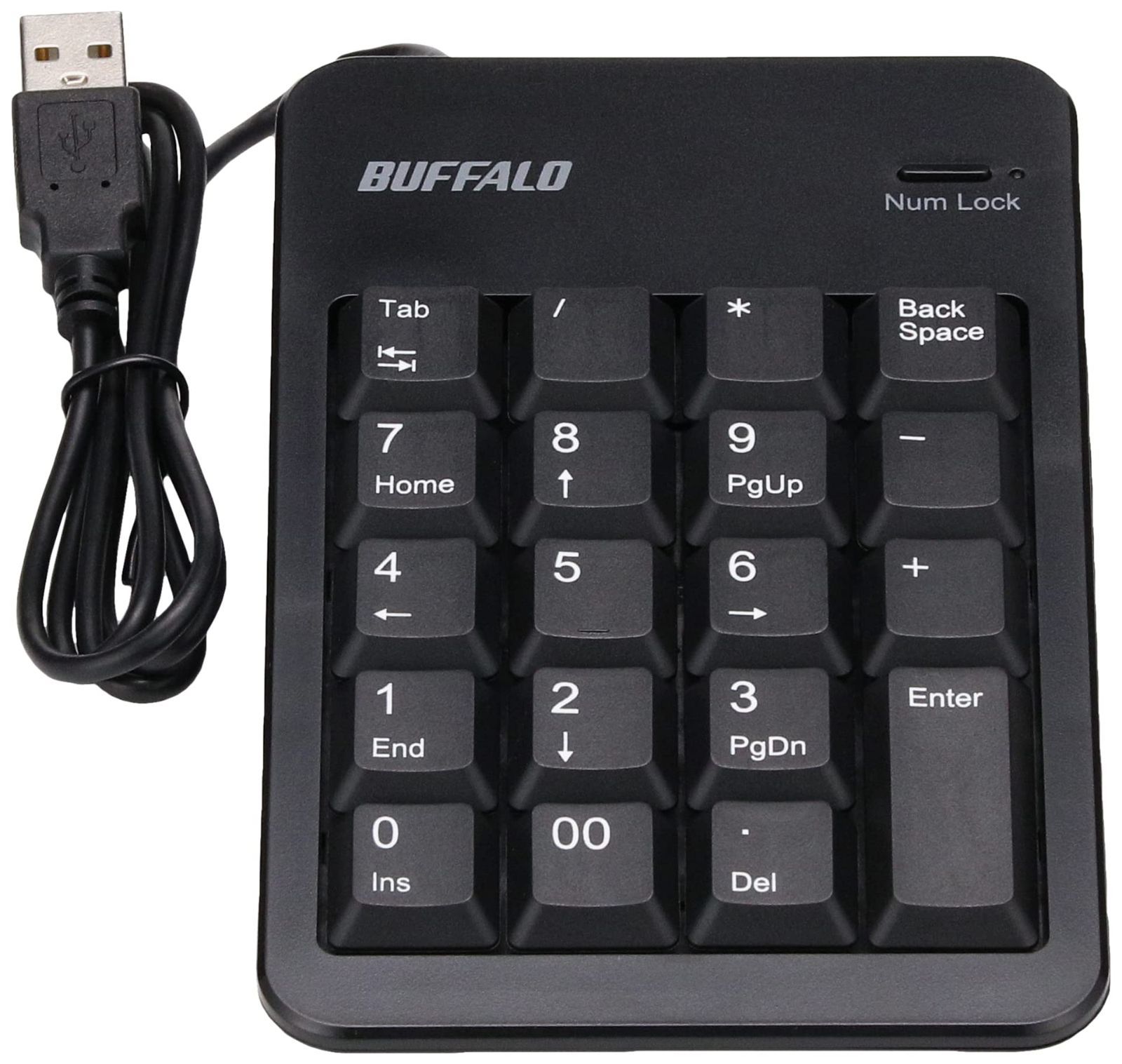 バッファロー BSTK100BK 有線テンキーボード Tabキー付き ブラック BUFFALO 送料無料