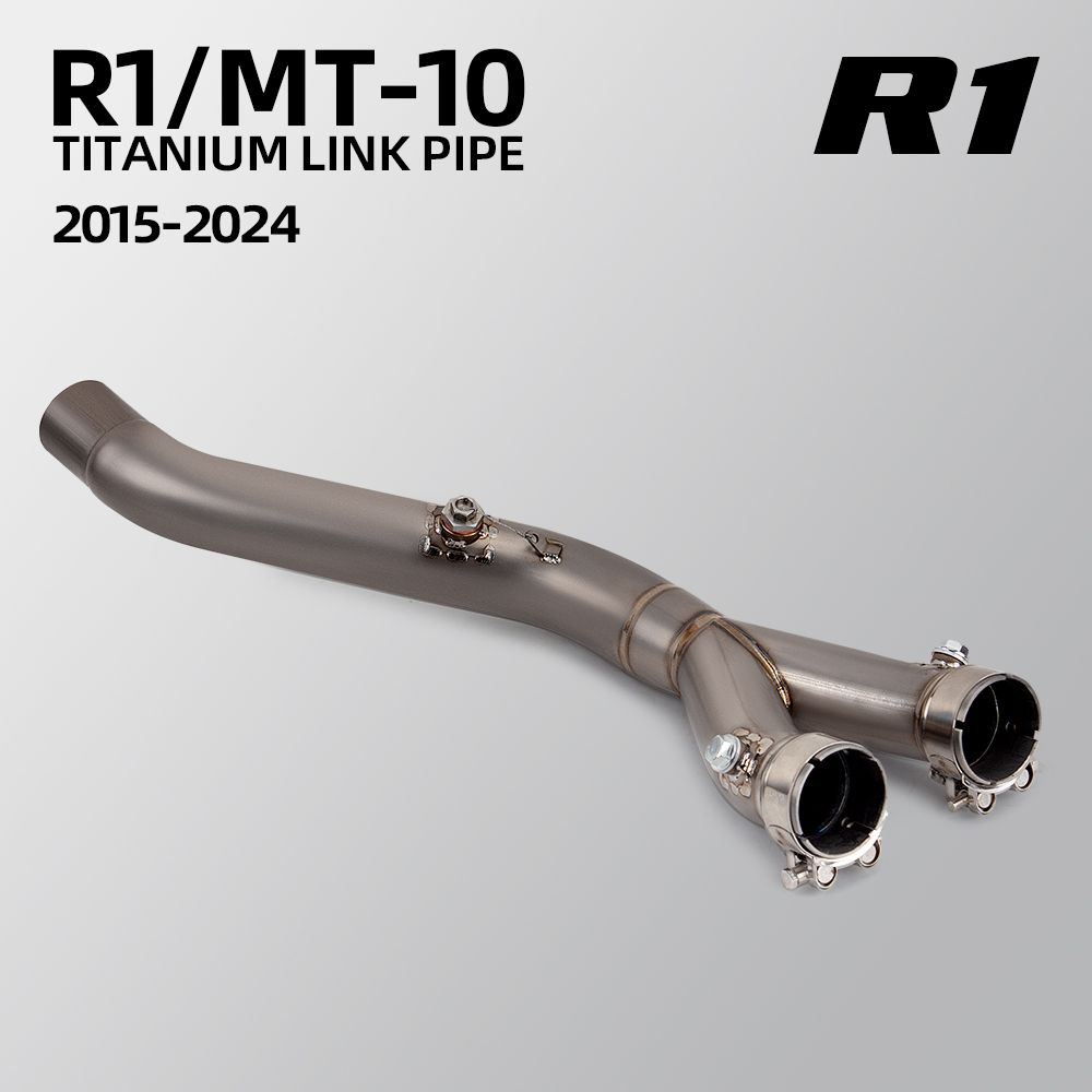 ヤマハ R1M MT10 2015-2025 スリップオン バイク エキゾースト モディファイ レーシングライン チタン合金 ミドルパイプ コネクトインタ