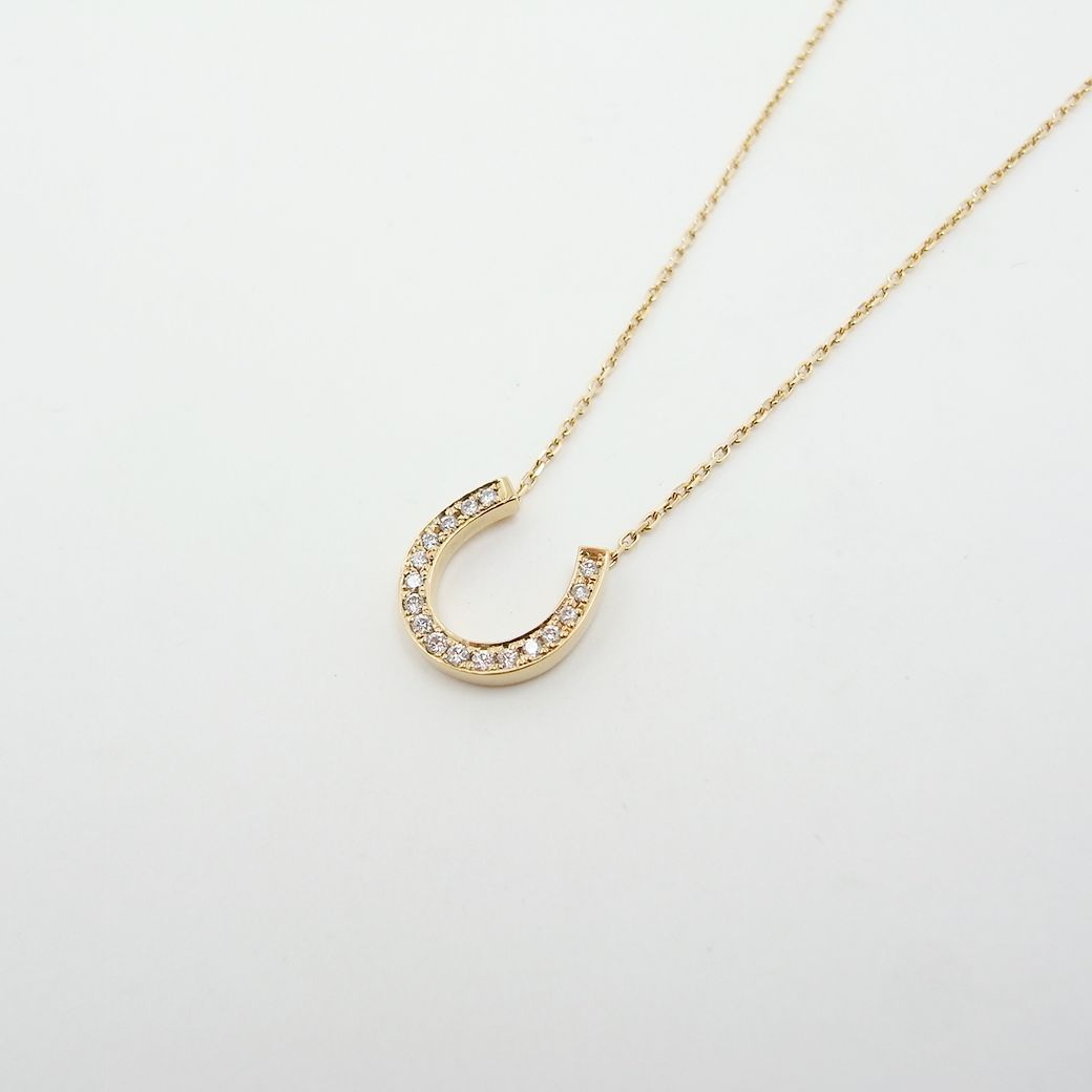 ヴァンドーム青山 ダイヤモンド ペンダント ネックレス 0.14ct K18YG SAランク