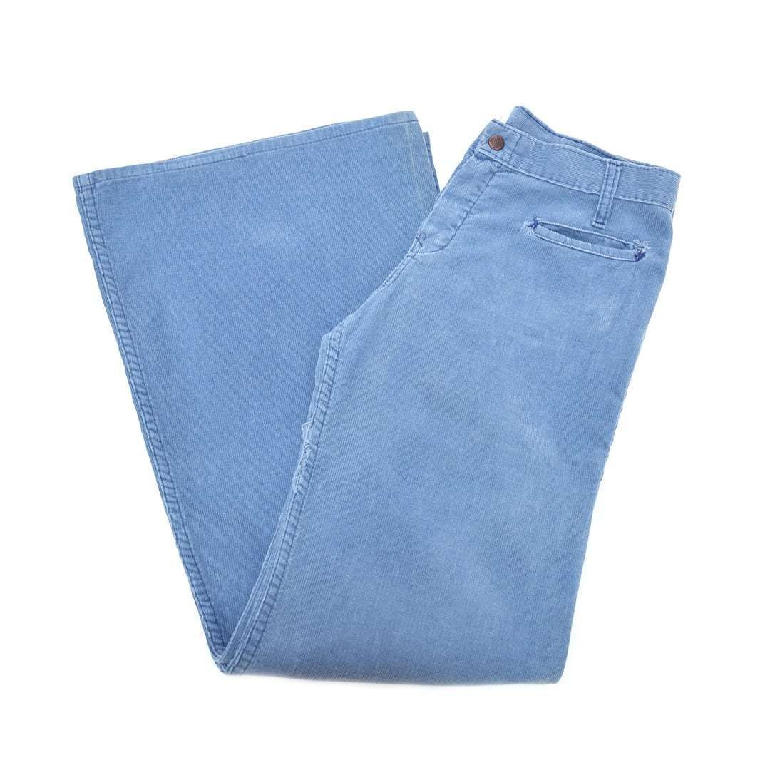 Deadstock 70s コーデュロイ ベルボトム W32L30 レディース 古着 70s クレイジー パターン コーデュロイ パンツ