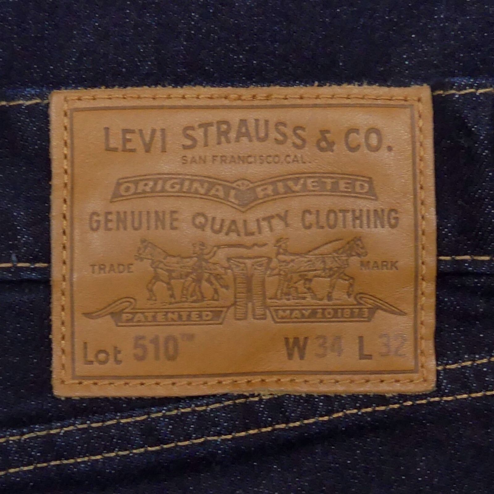 濃紺 リーバイス510 W34 ジーンズ Levi